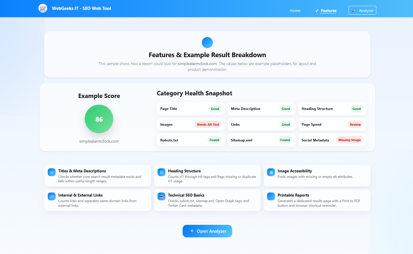 Free SEO Tool