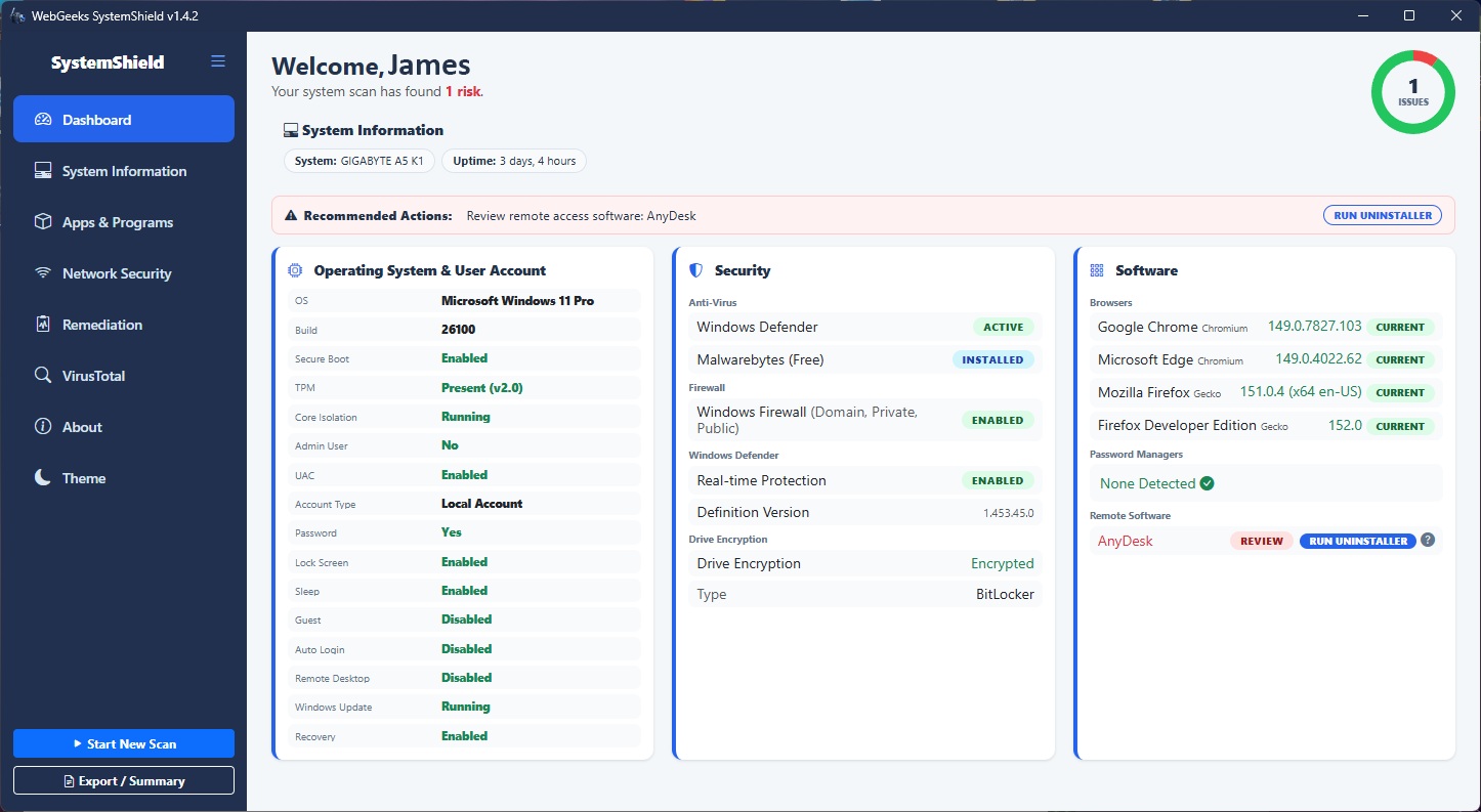 WebGeeks SystemShield